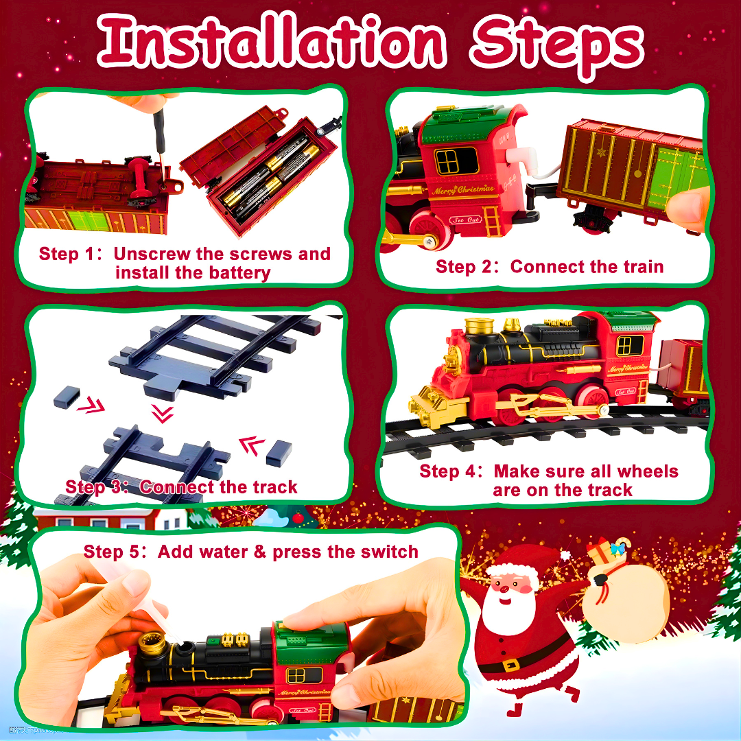 Voz na paru sa deda mrazom za jelku