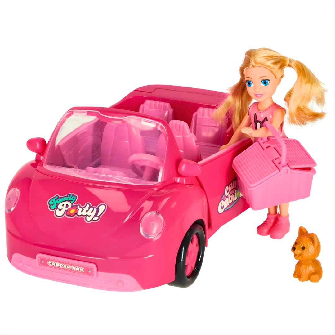 Kabriolet sa lutkom za devojčice