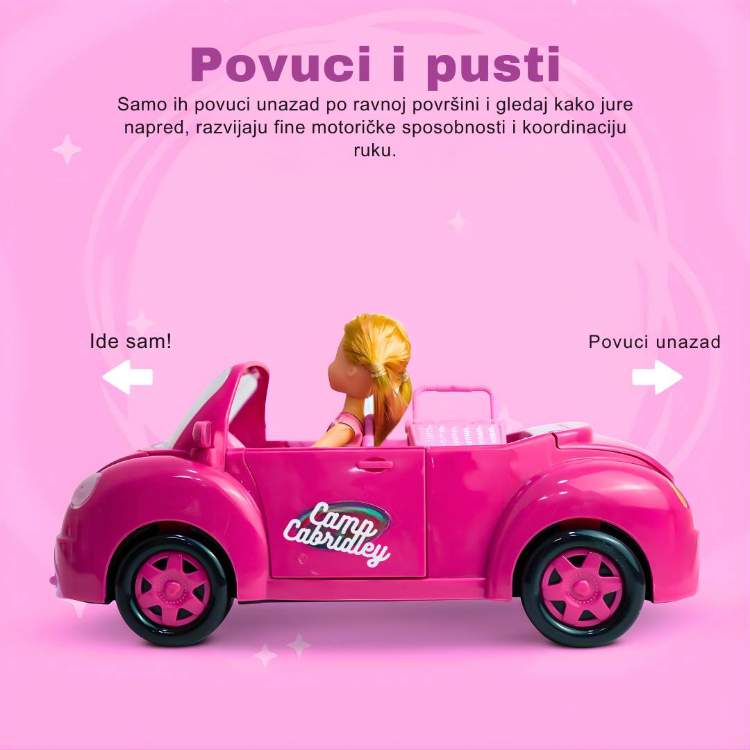 Kabriolet sa lutkom za devojčice