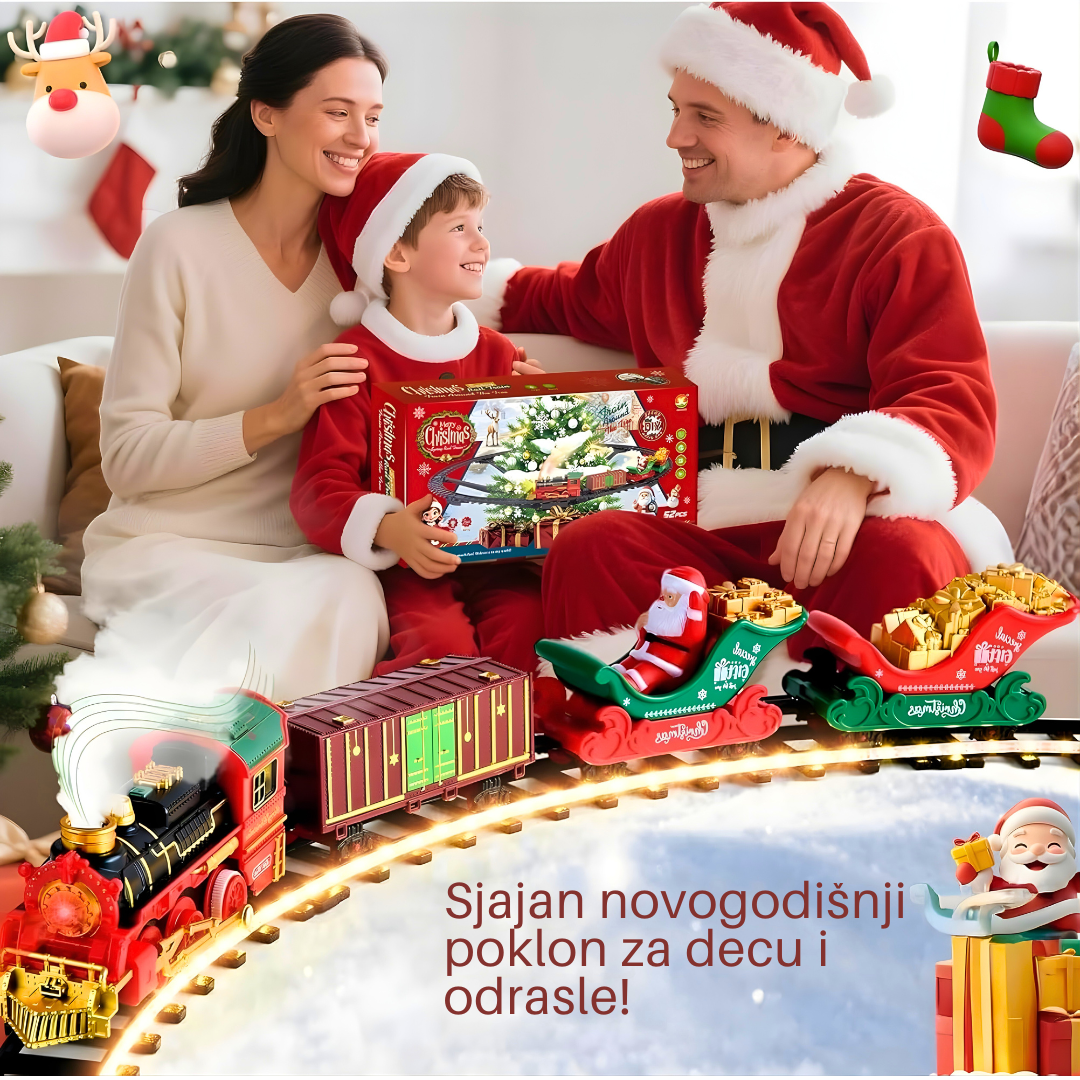 Voz na paru sa deda mrazom za jelku