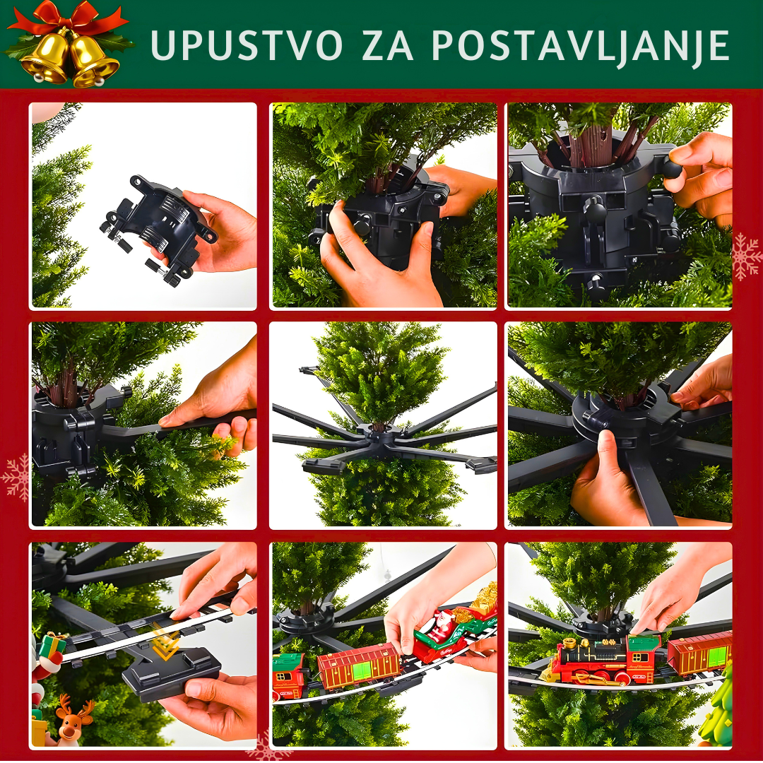 Voz na paru sa deda mrazom za jelku