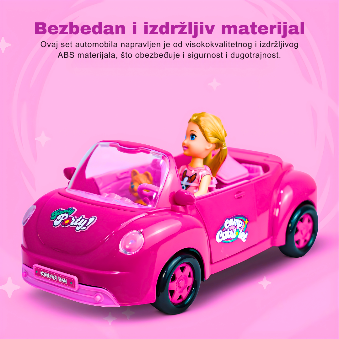 Kabriolet sa lutkom za devojčice