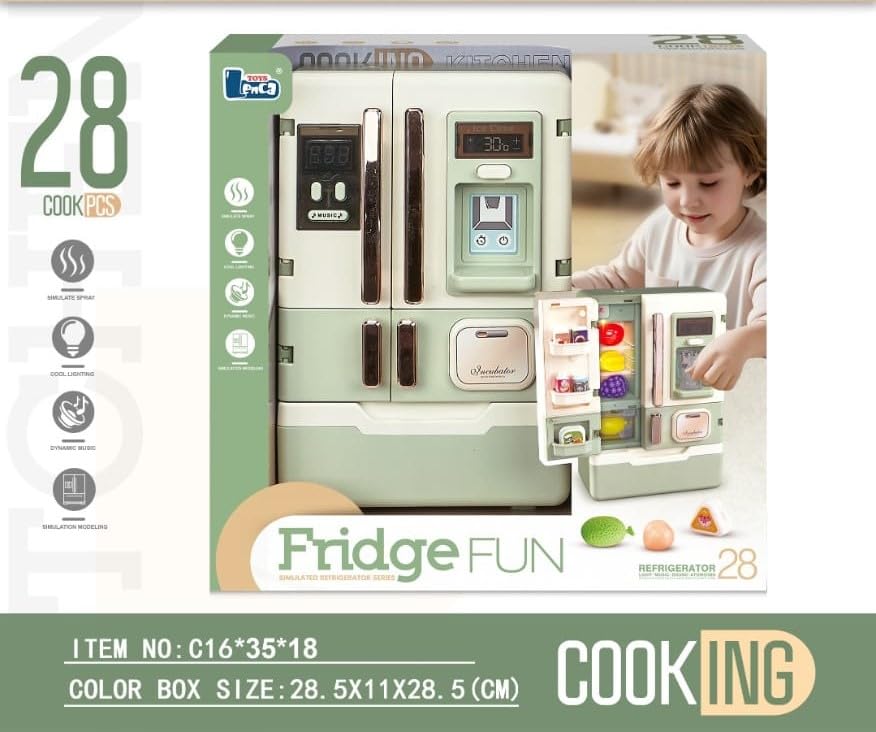 🧊 DEČIJI FRIŽIDER – 28 DELA KITCHEN SET