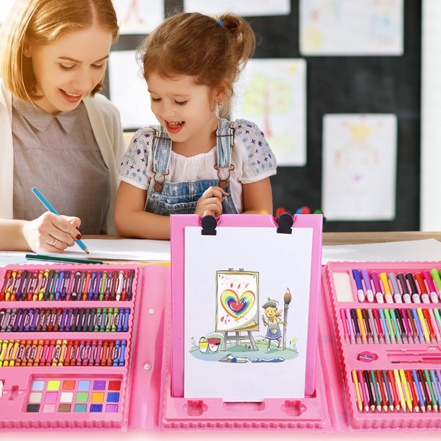 🎨 Super Mega Art Set – 208 delova u roze koferu 💖
