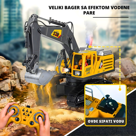 Bager na daljinsko upravljanje sa efektom pare